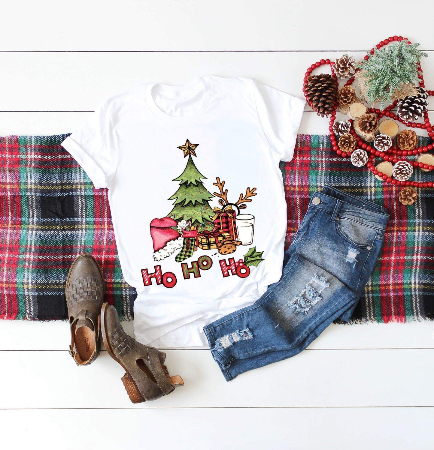 Christmas Tree Ho Ho Ho  design t-shirt