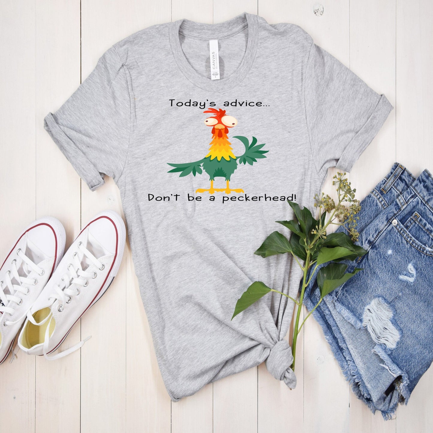 Today's Advise, Don't Be A Peckerhead, Funny Chicken shirt, Rooster Shirt, Don't Be A Peckrhead Chicken. Chicken Lover tee, Farm Owner t