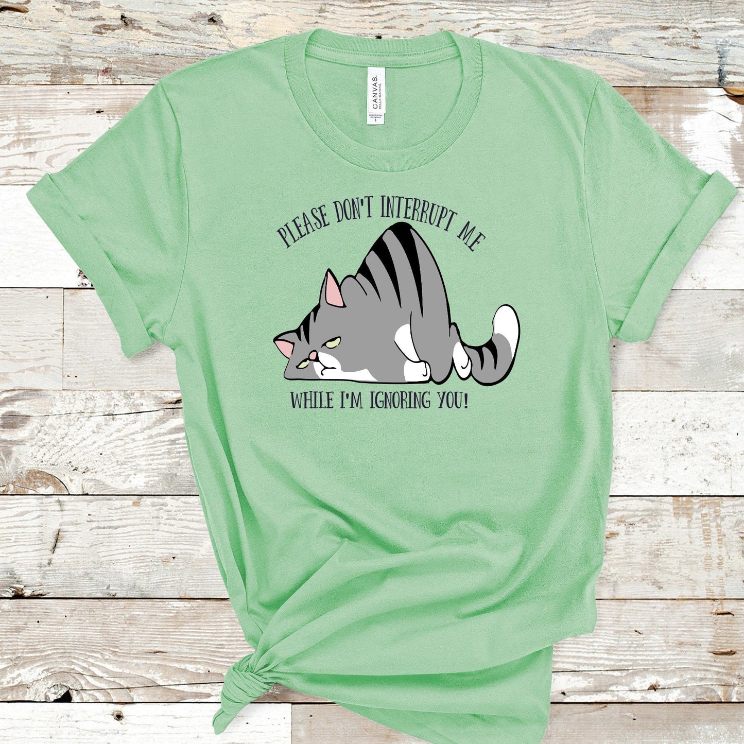 Funny Cat, Please Don't Interrupt Me When I'm Ignoring You Cat. Lazy Cat shirt, Funny Kids shirt, Sassy Ladies Shirt, Men's gift shirt