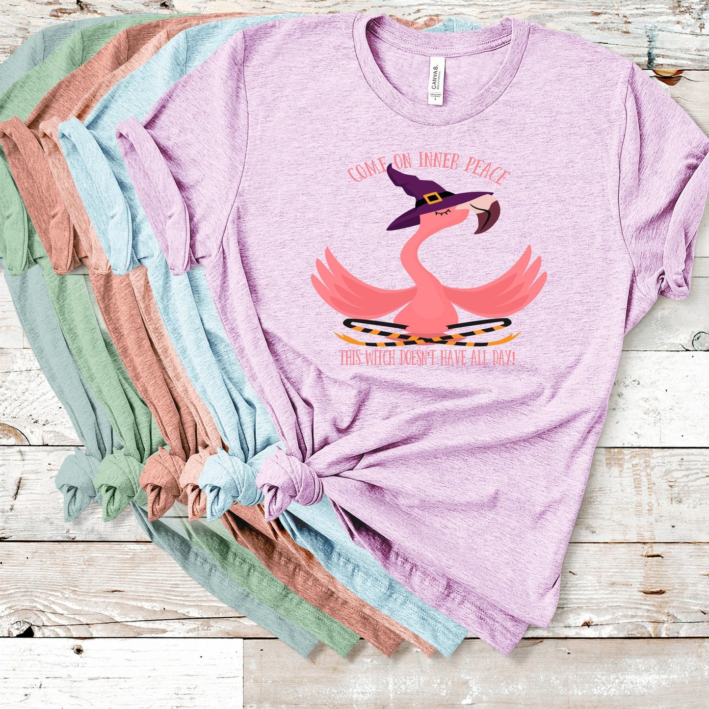 Flamingo Witch, Come On Inner Peace This Witch Doesn't Have All Day, Yoga Flamingo Witch,, Inner Peace Witch, Flamingo, Flamingo Witch shirt