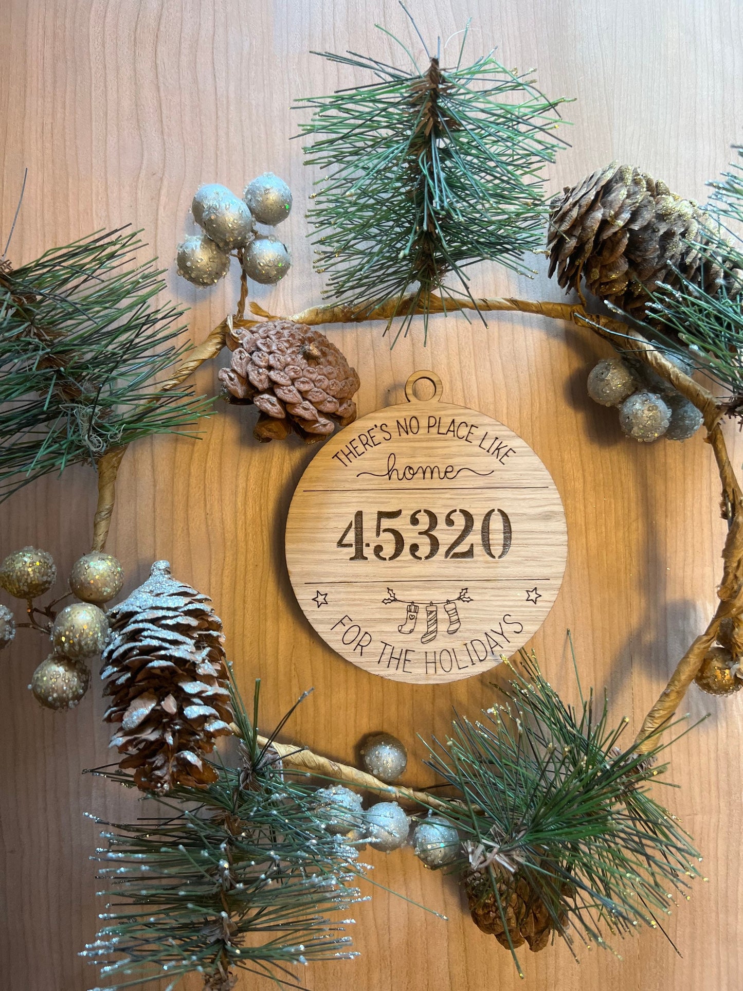 Christmas Ornament, Personalized, Custom Ornament, Zip Code Christmas Ornament, Hand made, Yule Ornament,  Wood Christmas ornament, Zip Code